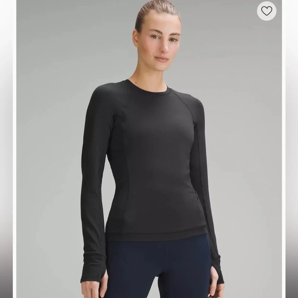 Lululemon It’s Rulu Long‎ Sleeve black Shirt 10 Athleisure streetwear workout